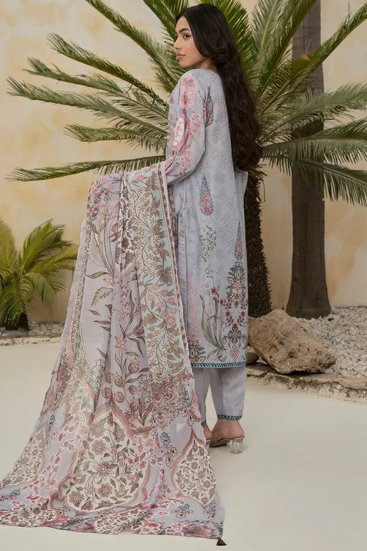 Jade Embroidered Silk 1471 Grey