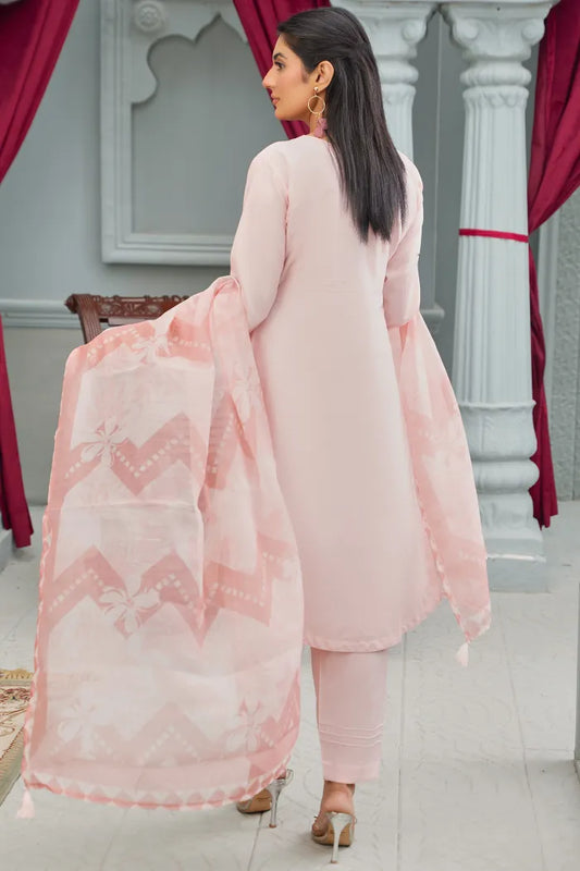 Maria B Embroidered Cotton 1474 Peach