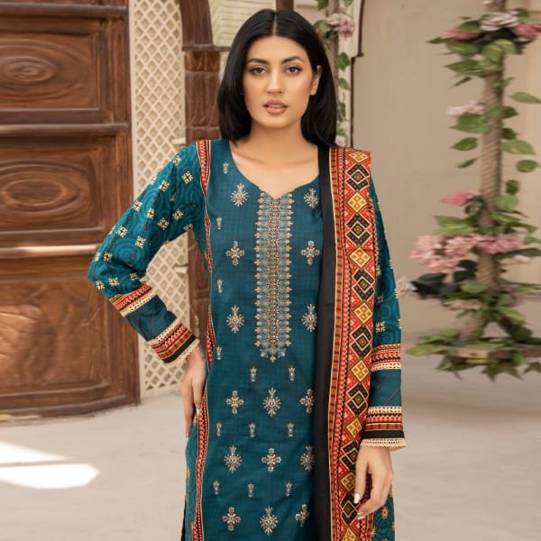 Pakistani Suits Embroidery Lawn 1466 Greenish