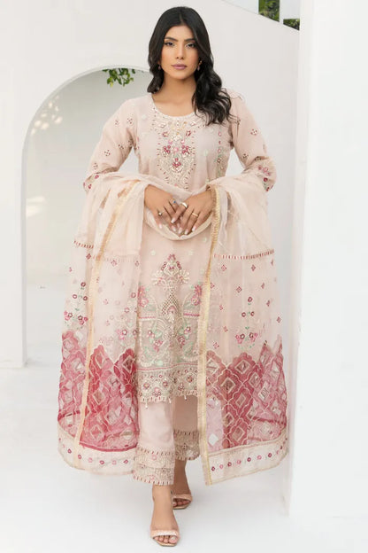 Pakistani Organza Suit Readymade Baroque