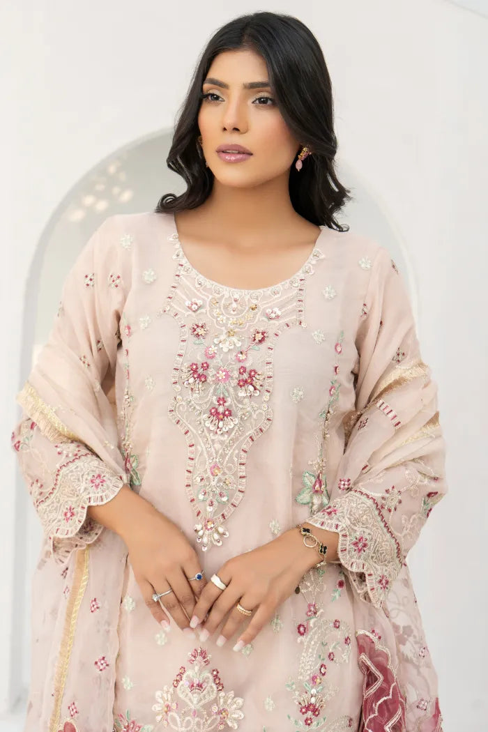 Pakistani Organza Suit Readymade Baroque