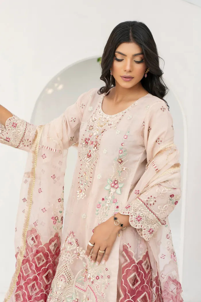 Pakistani Organza Suit Readymade Baroque