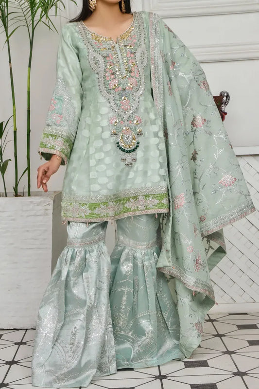 Pakistani Fancy Suits Maria B-1412-Light Green
