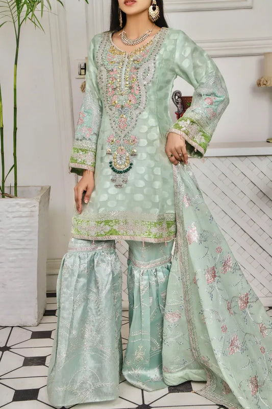 Pakistani Fancy Suits Maria B-1412-Light Green