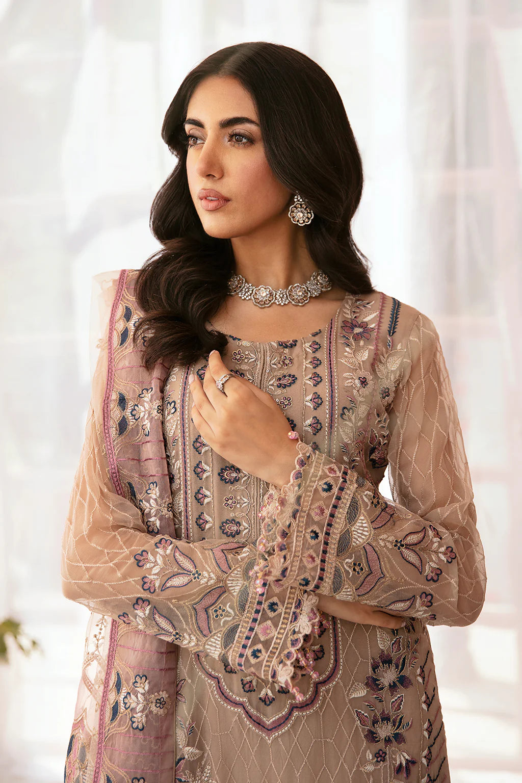 Chiffon Partywear Pakistani Ladies suit by Ramsha