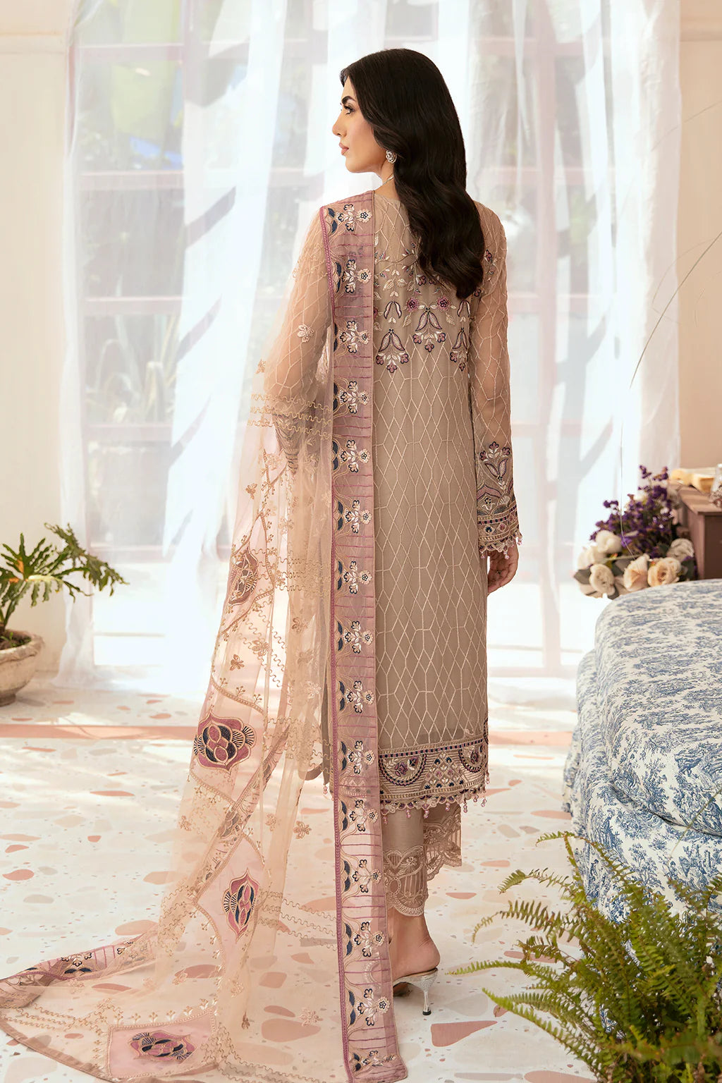 Chiffon Partywear Pakistani Ladies suit by Ramsha