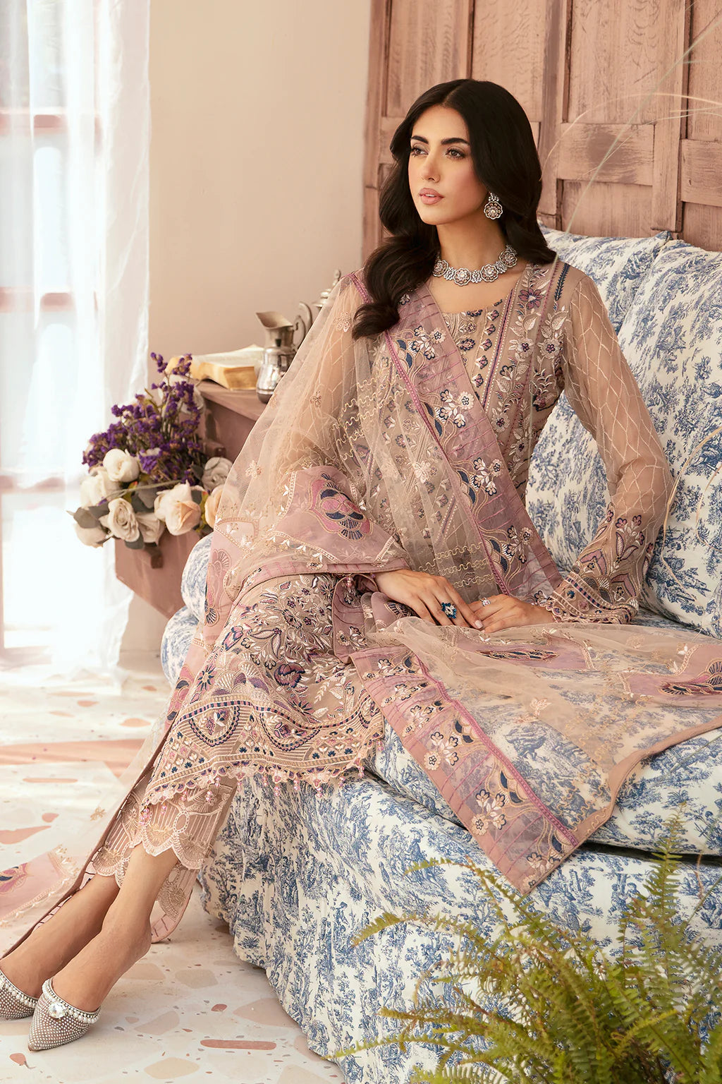 Chiffon Partywear Pakistani Ladies suit by Ramsha