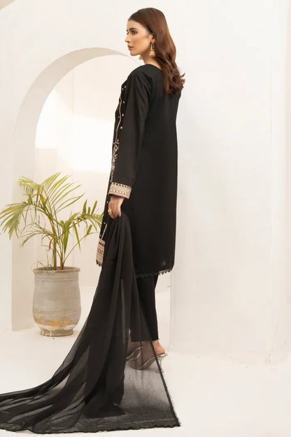 Pakistani Women’s Casual Wear 3-Piece Suit, Mother & Daughter Collection – Lawn, Black | 1469 | Designer Rack