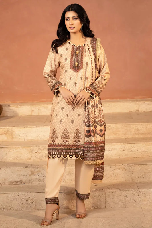 3 Pc Winter Dhank wool suit |Off White