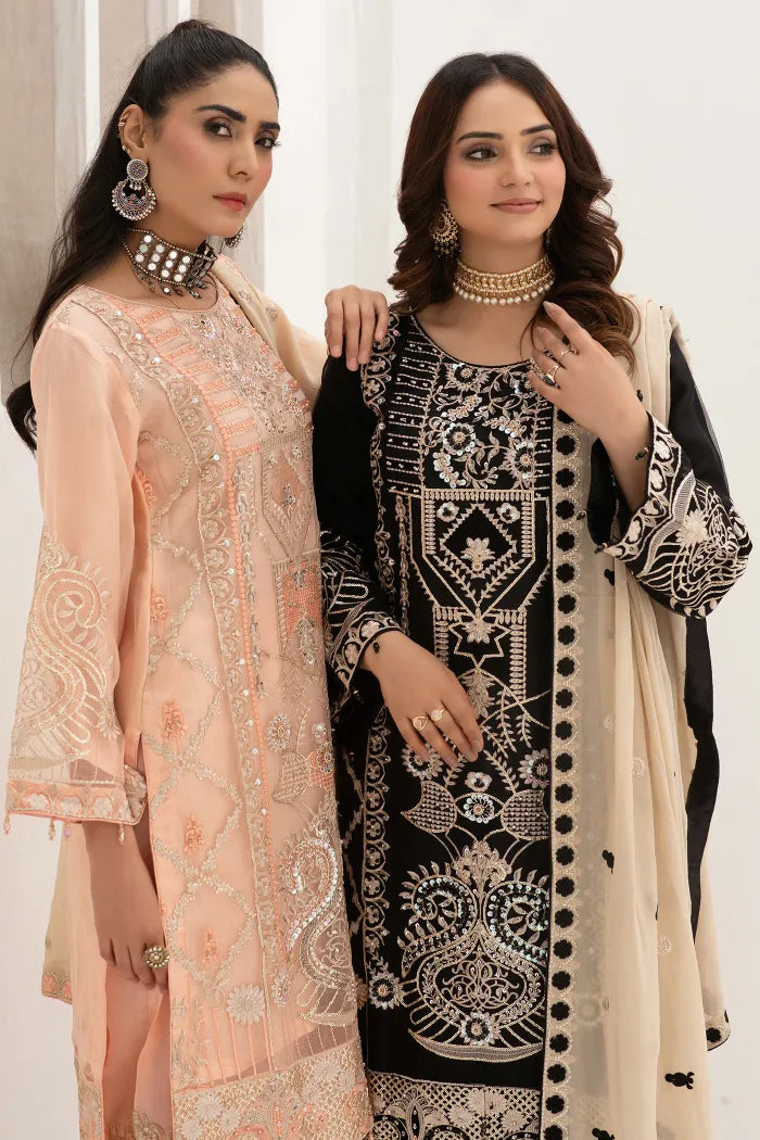 Readymade Pakistani Suits Fancy Emaan Adeel-1346-Peach