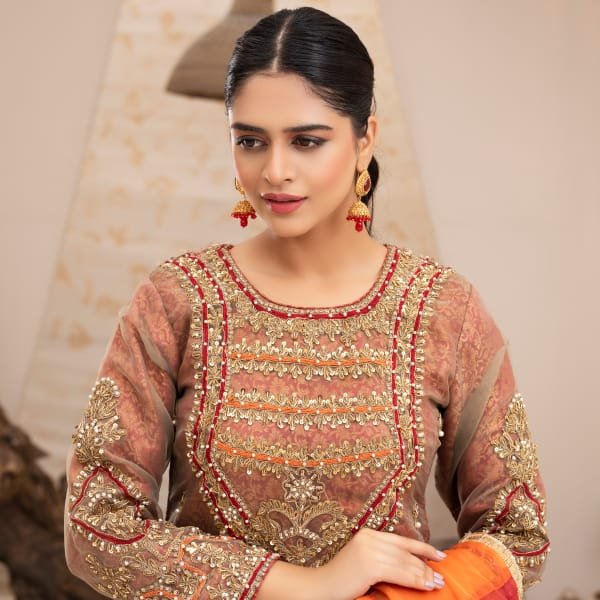 Readymade Ladies Partywear Imrozia-1441-red Jamawar Gharara