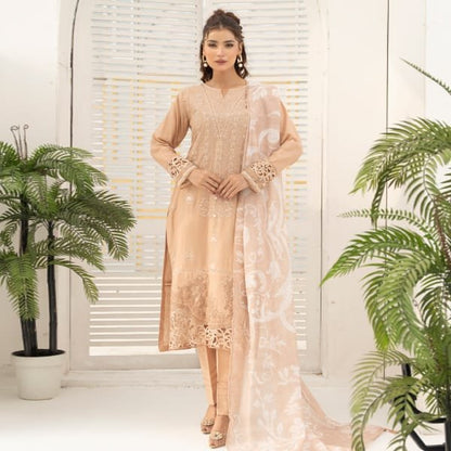 Baroque Leaser Cut Embroidered Lawn 1468 Skin