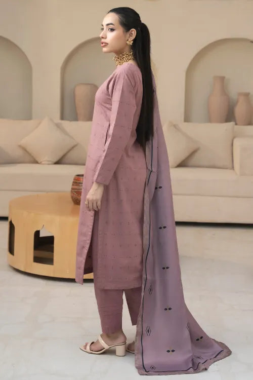 Pakistani Ready to Wear winter Khadder Dusty pink Suit for Women – Winter Designer Collection