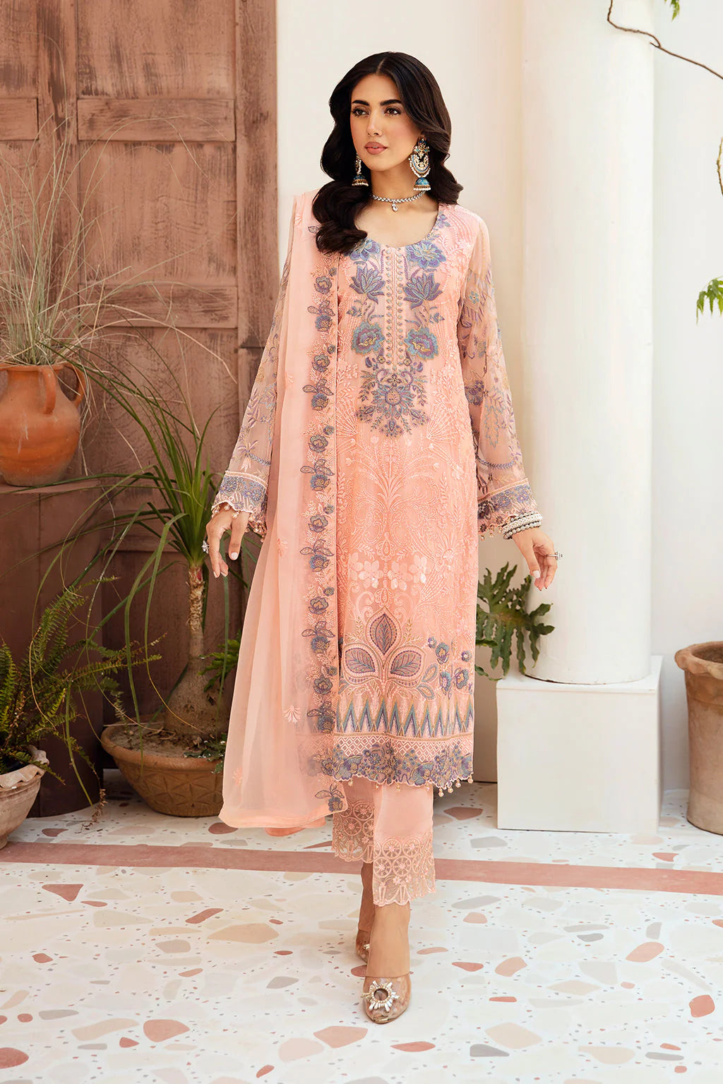 Pakistani Ladies suit Chiffon Partywear by Ramsha