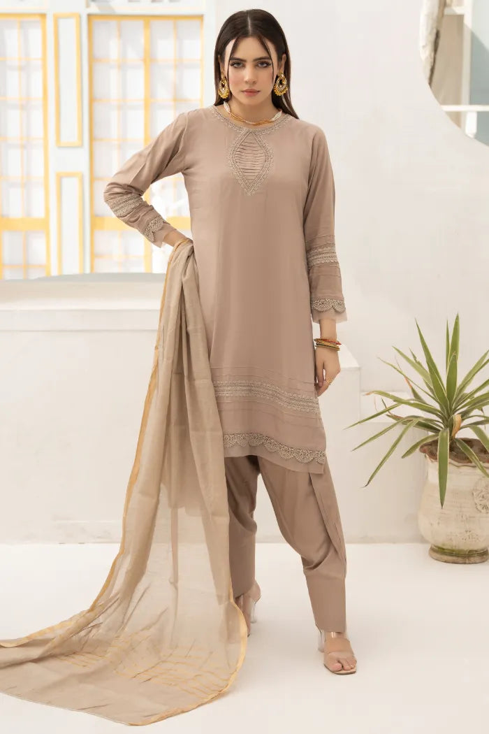 Farshi Shalwar Readymade Linen Skin 1467