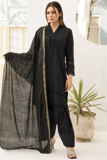 Farshi Shalwar Linen Black 1467