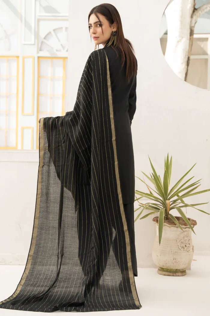 Farshi Shalwar Linen Black 1467