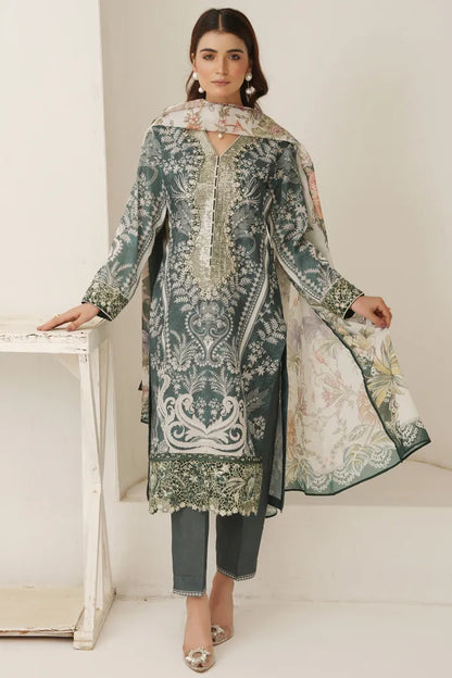 Jade Embroidered Silk 1471 Green
