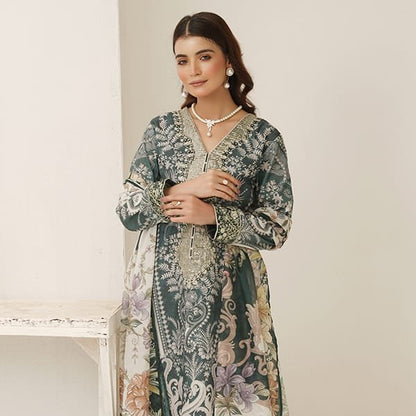 Jade Embroidered Silk 1471 Green