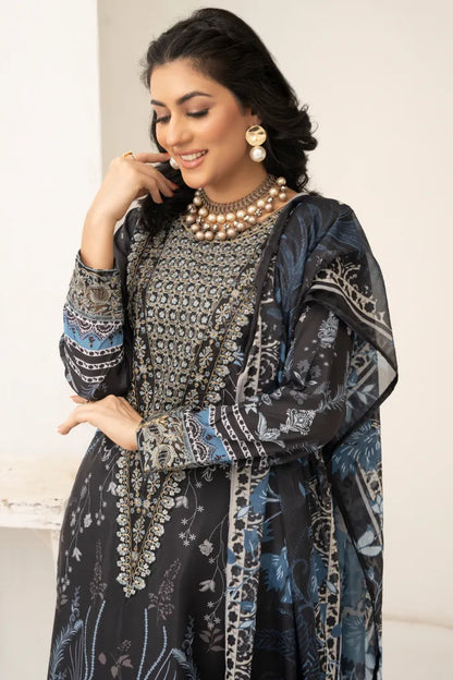 Jade Embroidered Silk 1471 Black