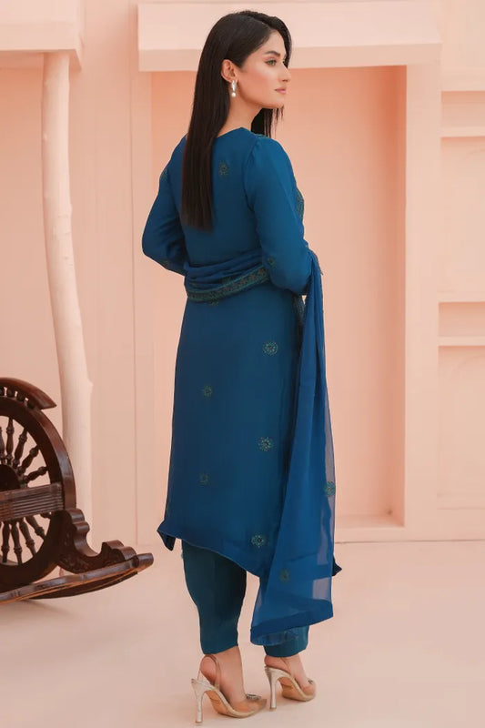 Ladies chiffon by Maria B 1475 Zinc