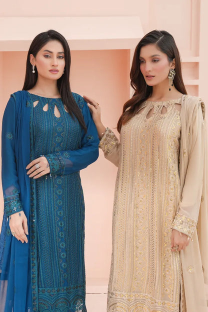 Ladies chiffon by Maria B 1475 Zinc