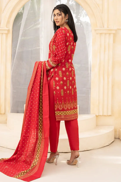 Pakistani Suits Embroidery Lawn 1466 Redish