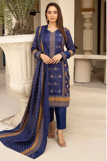 Readymade Embroidery Lawn Beechtree-1466-Navy