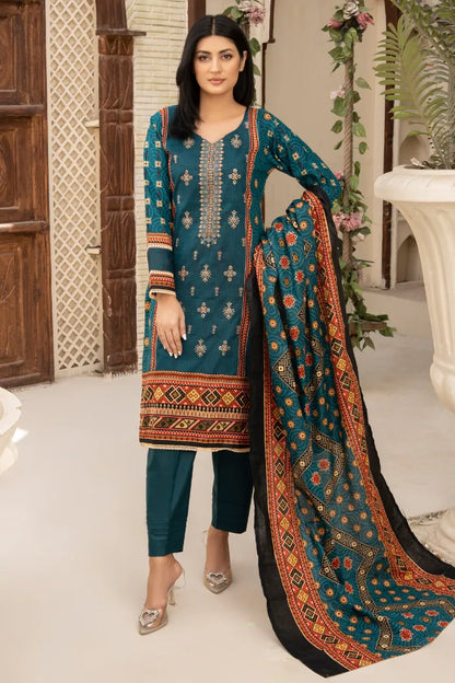 Pakistani Suits Embroidery Lawn1466-Blue