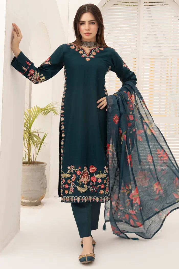 Jazmin Embroidered Doria Lawn 1468 Zinc