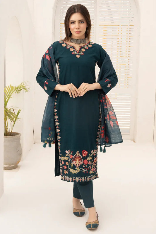 Jazmin Embroidered Doria Lawn 1468 Zinc