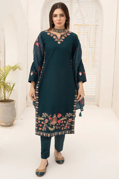 Jazmin Embroidered Doria Lawn 1468 Zinc