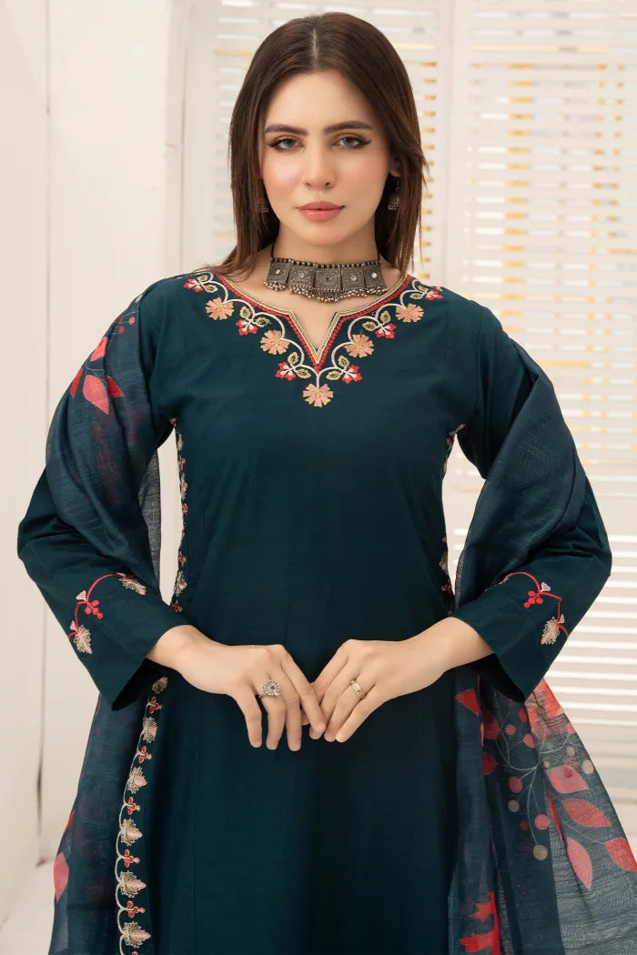 Jazmin Embroidered Doria Lawn 1468 Zinc