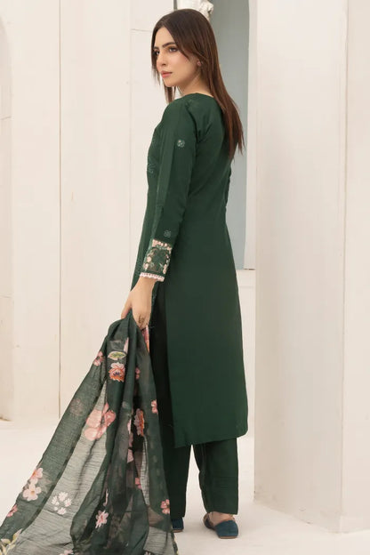 Baroque Embroidered Leaser Cut Lawn 1468 Green