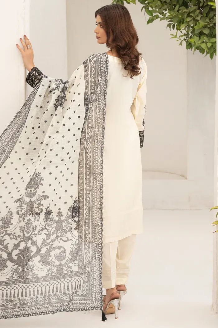 Jazmin Embroidered Lawn 1468 off white