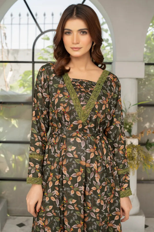 Ethnic Linen Co-ords-1429-Olive
