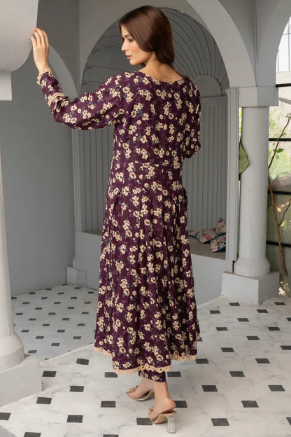 Ethnic Linen Co-ords-1429-Purple