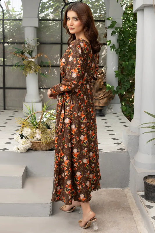 Ethnic Linen Co-ords-1429-Brown