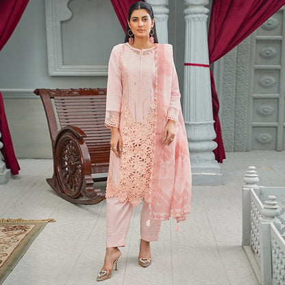 Maria B Embroidered Cotton 1474 Peach
