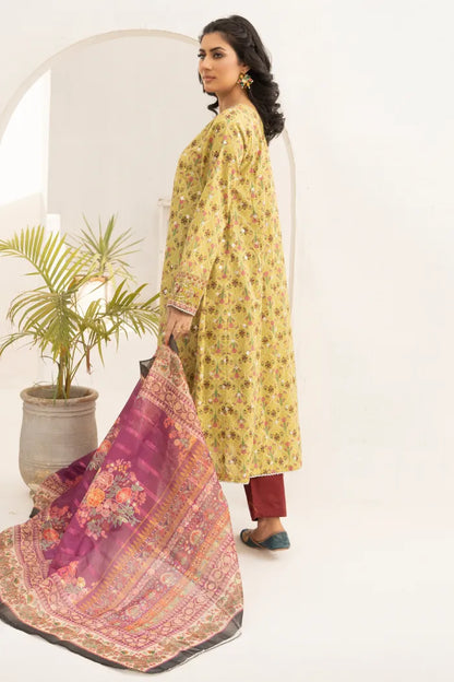 Mother & Daughter 1469-70 Lawn Embroidered Green