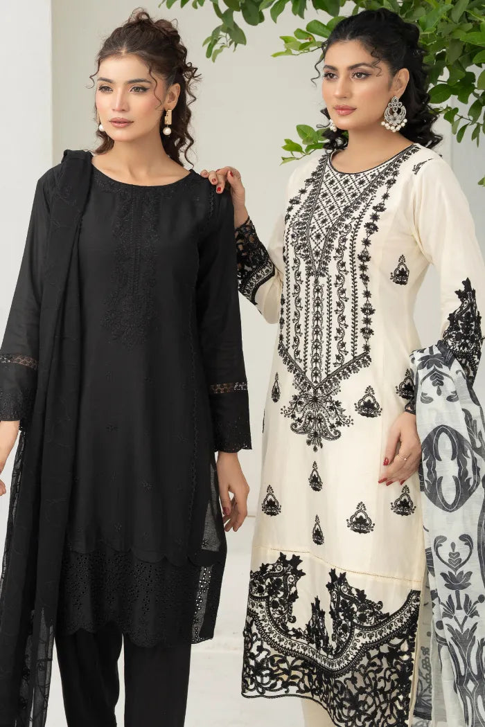 Baroque Leaser Cut Embroidered Lawn 1468 Offwhite