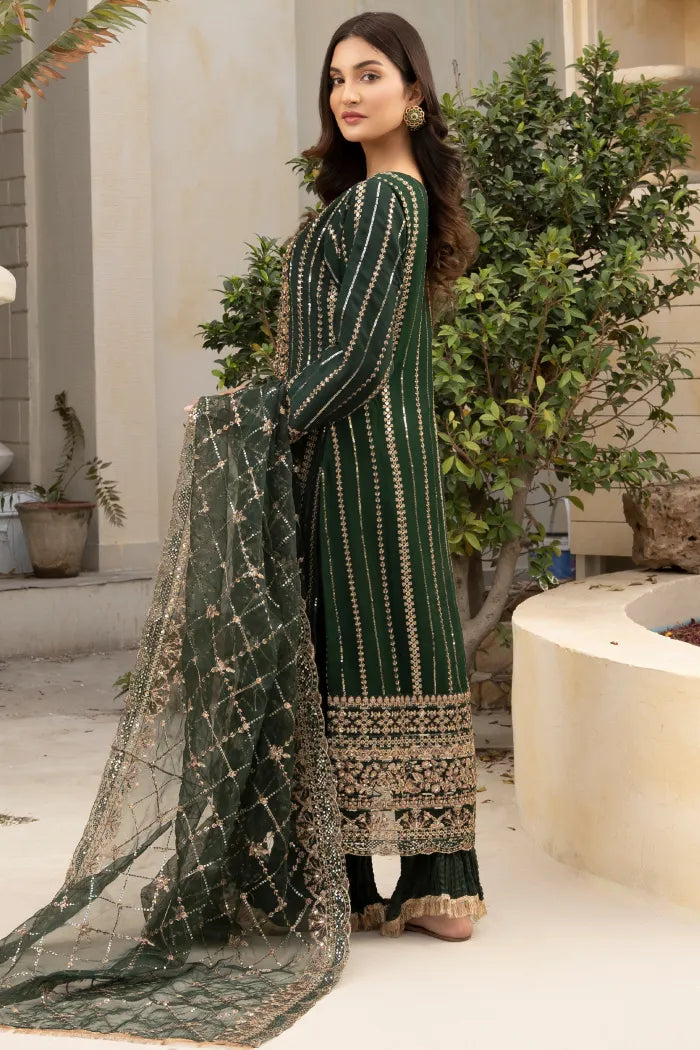 Partywear Chiffon Motifz 1464 Green