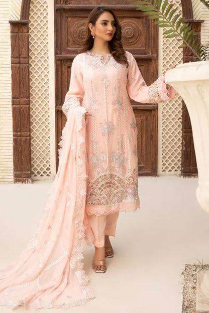 Readymade Chiffon Leaser Cut Maria B 1464 Pink