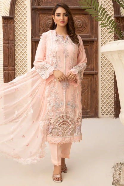 Readymade Chiffon Leaser Cut Maria B 1464 Pink