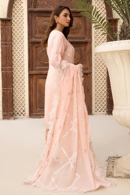 Readymade Chiffon Leaser Cut Maria B 1464 Pink
