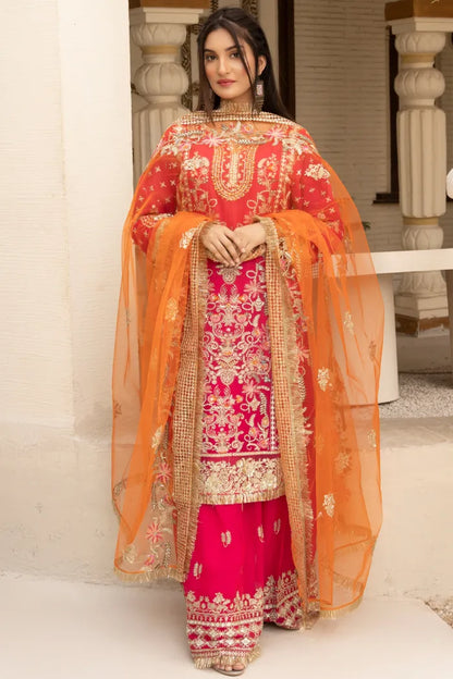 Partywear Chiffon Asim Jofa 1464 Pink