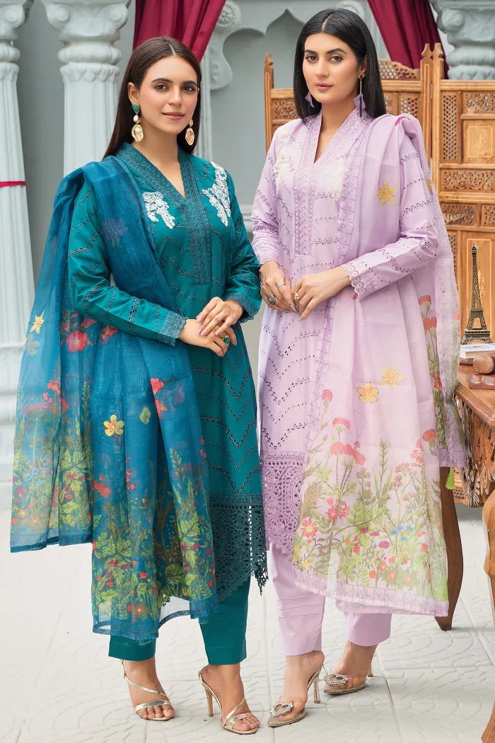 Maria B Embroidered Cotton 1474 Lavender