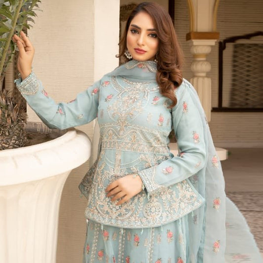 Partywear Imrozia Serene Lehanga 1441 Icy Aqua