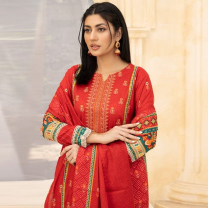 Readymade Embroidery Lawn Beechtree-1466-Red