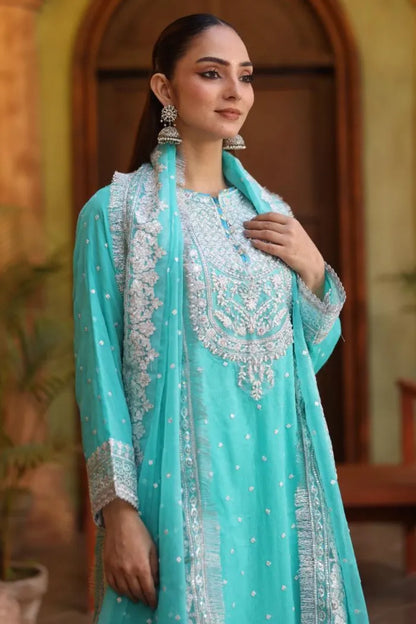 Fancy Ladies Suits Asim Jofa 1464 Light Aqua